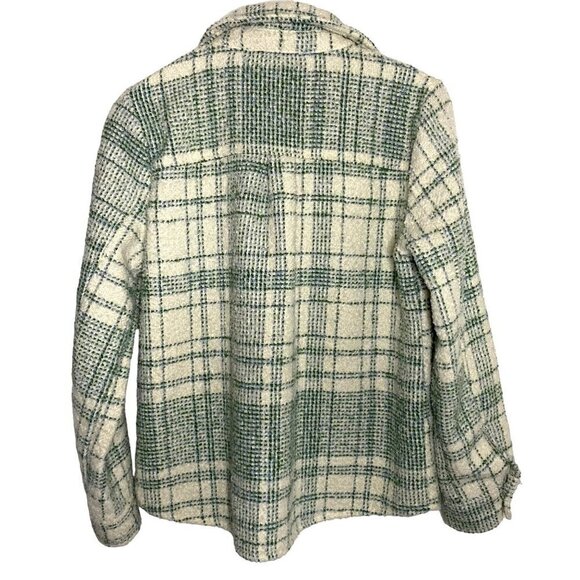 Blue B Collections Brushed Plaid Shacket in Frasier Fir Green‎ Sz S Cozy Outdoor - Picture 2 of 6